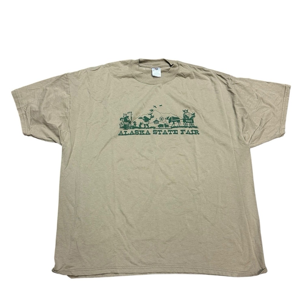 Jerzees Alaska‎ State Fair Tan Shirt Size Extra Extra Large 2XL